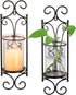Sziqiqi Candle Sconces - Set of 2 Black Candle Holders for Pillar
