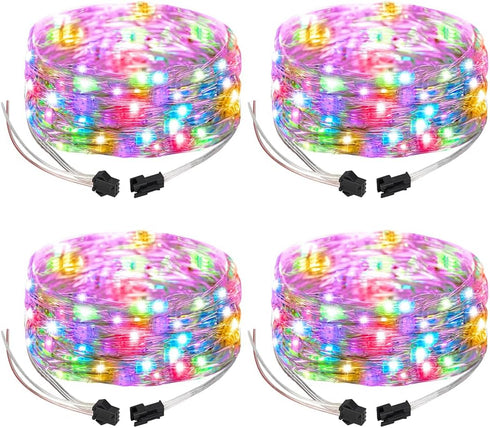 BTF-LIGHTING Chasing Dream Full Color Twinkle Decorative Light 4Pack 16.4ft Total 200LED