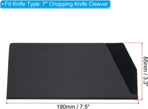 PATIKIL ABS Knife Cover Sleeves for 7" Chopping Knife Cleaver, Knives Edge Guard Blade Protector Universal Knife Sheath for Home Kitchen, Black by PATIKIL