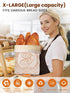 2 Pack XL(13x17in) Beeswax Bread Bags with Zipper, Sourdough Bread Storage for Homemade, Freezer Storage Bag to Keep