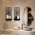 Birminwind Black Metal Wall Candle Holder: Wall Plant Holder Candle Sconces for Bathroom - Minimalist Modern Art Dcor