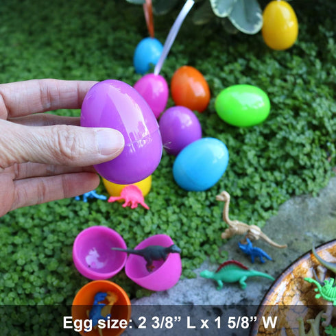 GiftExpress Plastic Bright Easter Egg Assortment - 50 Pcs for Easter Egg Hunt