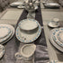 13inch 72inch x Table Runner with Diamante Strip and Tassels (Grey)