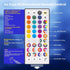 35 33FT 100LED 4th Color Changing Christmas Lights, Colors Patriotic String Lights With Remote Clear Wire, Connectable