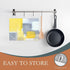 Grey Yellow Dish Drying Mats, 18x24 Inch Ultra Absorbent Microfiber Pad for Kitchen Counter, Abstract Art Dish Rack