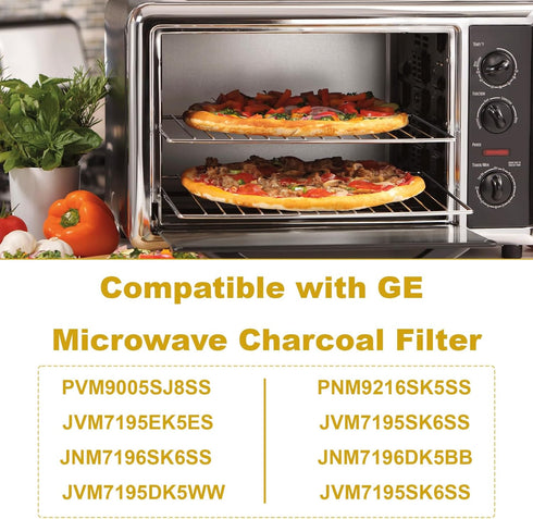 Microwave Charcoal Filter Compatible with GE and LG Microwave Replacement Filters, 3 Pack