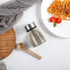 Elegant Salt and Pepper Shakers Set of 2 with Adjustable Pour Holes - Premium Stainless Steel and Glass Dispenser