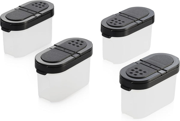 Tupperware Small Spice Shakers, Set of 4, Keeps Dry Herbs and Spices Fresh, BPA-Free, Dishwasher Safe