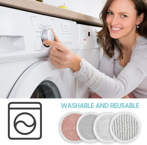 Upgraded Replacement Steam Mop Pads Kit, Compatible with Shark S7001 S7201 S7000 Series, 8 Pack