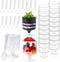 120 Pack Plastic Dessert Cups Set 60 Pcs 5Oz Clear Mini Parfait
