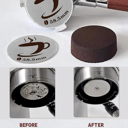 Reusable 58.5mm Espresso Puck Screen, Perfect Espresso Distribution Tool Compatible with 58.5mm Portafilter Basket