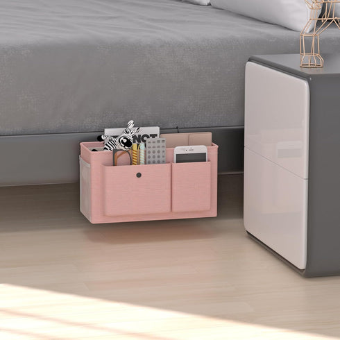 Bedside Caddy Bedside Organizer with Fixed Straps & Water Bottle Holder, Bunk Bed Caddy ideal for Home, Dorm, Hospital