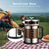 51oz 304 4 QUQIYSO French Press Coffee Maker Stainless Steel French Press with Filter, Heat Resistant Durable, Easy