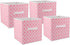 DII Non Woven Polyester Storage Bin, Small Set of 4 in Pink Sorbet