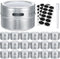 CHENGU 18 Pack Magnetic Spice Jars for Refrigerator 3 oz Magnetic Spice Containers