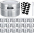 CHENGU 18 Pack Magnetic Spice Jars for Refrigerator 3 oz Magnetic Spice Containers