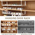 Closet, Organization(White,2PCS) Expandable Hanging Shoe Rack Organizer for Adjustable Shoe Rack Under Cabinet Shelf