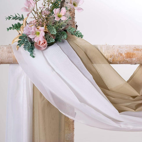 MIULEE Sheer Window Scarf Valance Extra Long Topper Window Treatment, Elegant Curtain Scarves for Party Wedding