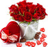 Fangoo 110 Pieces Red Acrylic Heart Gems for Valentine's Day Decorations | Bright Red, 8OZ, Vase Filler, Table Scatter
