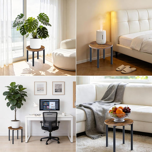 3-Pack 5" -12" Amaoot Plant Stands Indoor, Plant Flower Display Shelf, Heavy Duty Flower Pot Stands for Multiple Plant