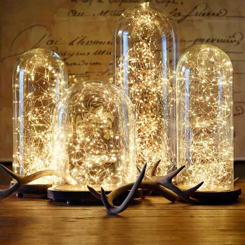 Lighting EVER 66 ft Fairy Lights with Switch, 200 LED Warm White Copper Wire, Waterproof Indoor Outdoor