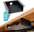 Under Desk Storage Shelf, Carbon Steel Tray for Small Shelf Under The Desk, Gaming Desk Accessories, 7.5 * 8 * 2.8
