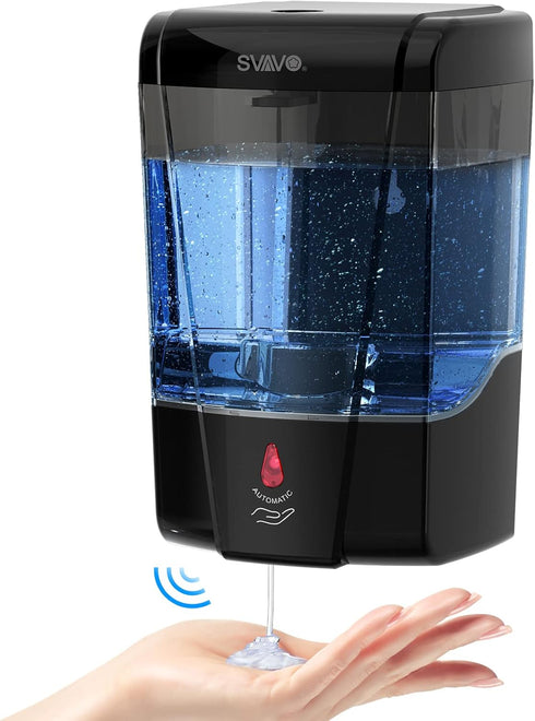 SVAVO Automatic Soap Dispenser, Wall Mount Hand Soap Dispenser, 600ml/21 fl.oz, Touchless Electric Sensor Pump