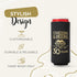 Cheers and Beers to 30 Years Can Coolers, Set of 12 - Black and Gold 30th Birthday Party Decorations for Men and Women