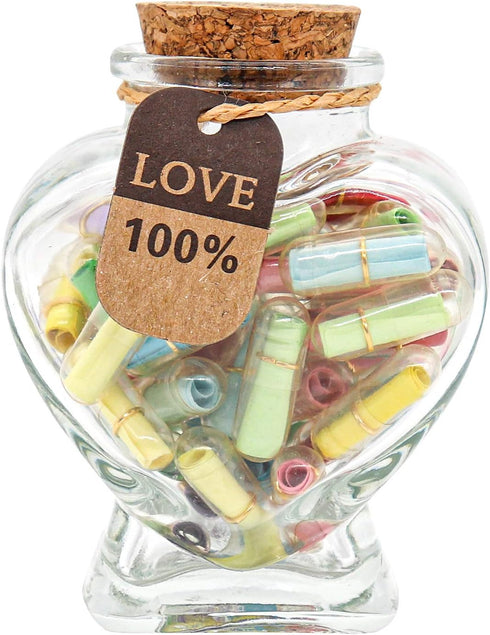Capsule Letters Message in a Bottle - 45pcs Mixed Color Love Letter Gifts for Couples, Boyfriend Girlfriend Valentine's