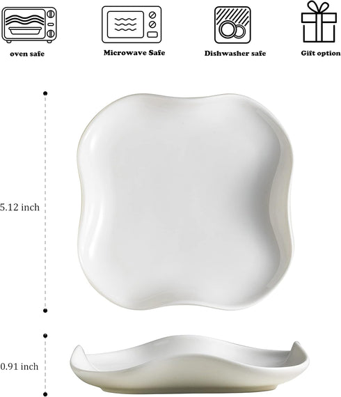 Spoon Rest, Spoon Holder for Stove Top, Farmhouse Kitchen Decor Rack for Multiple Utensils, White, Ruffled Edge