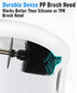 Set Ceramic Toilet Brush & Holder - Freestanding Deep-Cleaning Toilet Bowl Cleaner Brush, Stainless Steel Handle, Small