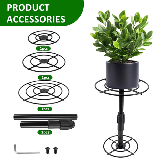 VICAMB 1 Pack 6-10.5in Pots(5.9" 7.87" 9.84" Adjustable Plant Risers for Inside Pots,Metal Planter Lift Inserts Fillers