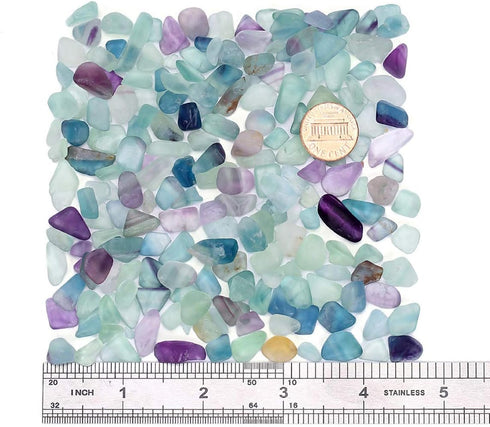 WAYBER Decorative Crystal Pebbles - 1 Lb/460g Natural Quartz Stones Aquarium Gravel Sea Glass Rock Sand for Fish Tank
