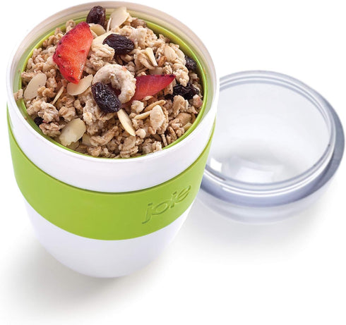 Backpacks, Joie Yogurt On The Go Portable Cup with Snap-On Spoon, Reusable Container with Separate Compartment