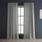 HPD Half Price Drapes Premium Heavy Faux Linen Curtains, 1 Panel, 50W x 108L Light Filtering Ash Grey Window Curtains