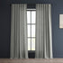 HPD Half Price Drapes Premium Heavy Faux Linen Curtains, 1 Panel, 50W x 108L Light Filtering Ash Grey Window Curtains