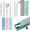 HaWare Portable Travel Utensils Set, Stainless Steel Silverware for Camping, School Lunch, Reusable and Dishwasher Safe