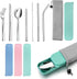 HaWare Portable Travel Utensils Set, Stainless Steel Silverware for Camping, School Lunch, Reusable and Dishwasher Safe