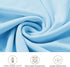 Ascoza 6 Pack Blue Mist Spandex Folding Chair Covers in Stretch Washable Fabric for Wedding, Party,Holidays,Celebration