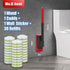 30 Disposable Toilet Brush Kit with Refills, No-Touch Toilet Wand Cleaning System, Wall Mounted Toilet Bowl Cleaner