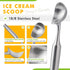 Seamless Frozen Saebye Ice Cream Scoop Stainless Steel. Ice Cream Scooper, Heavy Duty, Design, Comfortable Grip Long