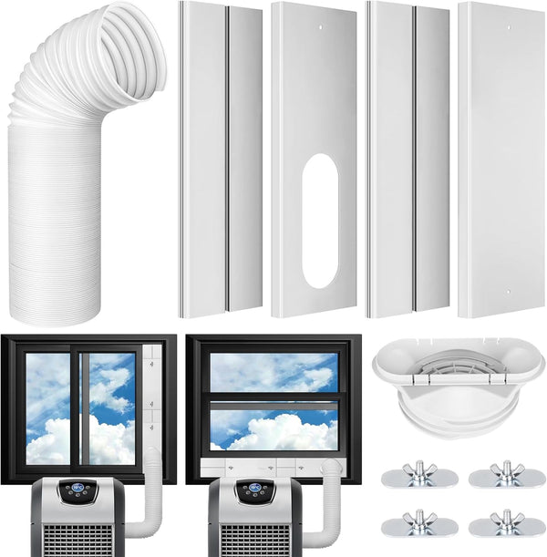 Upgrade Portable Air Conditioner Window Kit, 5.9 Inch Exhaust Hose, Portable AC Vent Kit