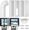 Upgrade Portable Air Conditioner Window Kit, 5.9 Inch Exhaust Hose, Portable AC Vent Kit