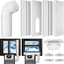 Upgrade Portable Air Conditioner Window Kit, 5.9 Inch Exhaust Hose, Portable AC Vent Kit