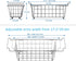 17.5"~20.4", 2 pack SANNO Chest Freezer Baskets, Stainless Steel Storage Organizer Bins with Sturdy Handles for Chest