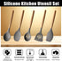 Kitchen Utensils Set, Non-Stick Silicone Cooking Utensils with Acacia Hard Wood Handle, 5 Piece