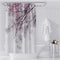 OERJU Cherry Blossoms Shower Curtain, Pink Flower Japanese National Flower, Waterproof Polyester Bathroom Decor Set