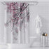 OERJU Cherry Blossoms Shower Curtain, Pink Flower Japanese National Flower, Waterproof Polyester Bathroom Decor Set
