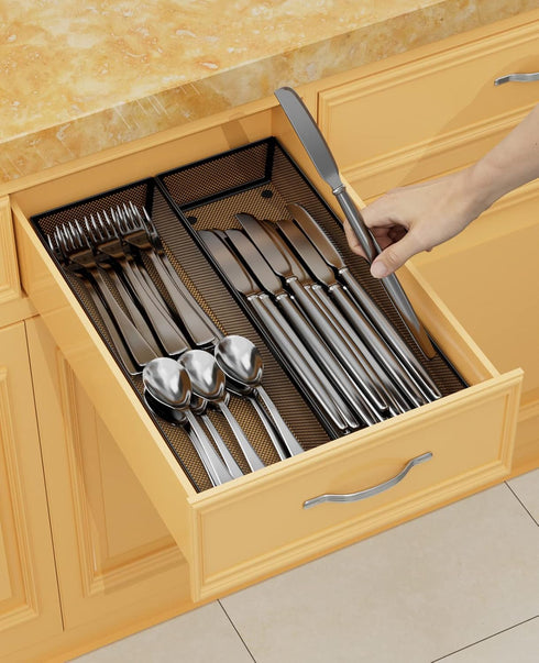 JANE EYRE kitchen drawer organizer - silverware utensil organizer for kitchen drawer,silverware tray in drawer by JANE EYRE