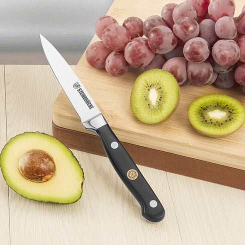 Gioventù Paring Knife 4 inch - Small Kitchen Knife Forged from German Stainless Steel, Sharp for Cutting Fruits